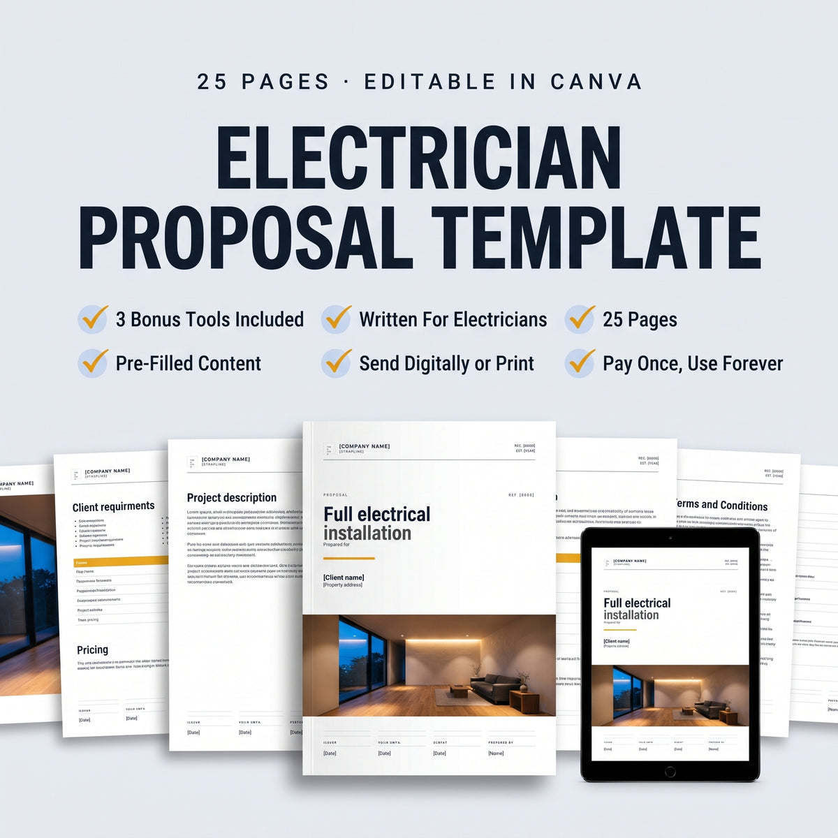 Electrician Proposal Template